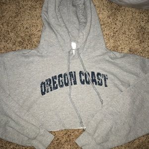 cropped oregon coast hoodie